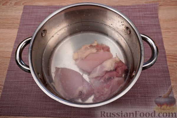 Куриный суп с брокколи и цветной капустой